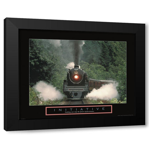 Iniciativa Black Modern Wood Framed Art Print by Frontline