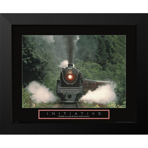 Iniciativa Black Modern Wood Framed Art Print by Frontline