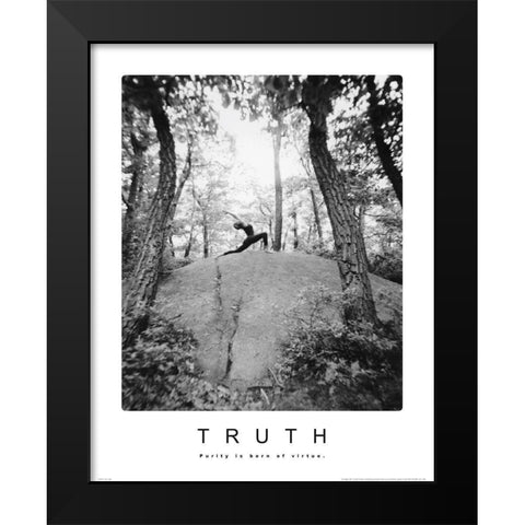 Truth - Yoga Black Modern Wood Framed Art Print by Unknown