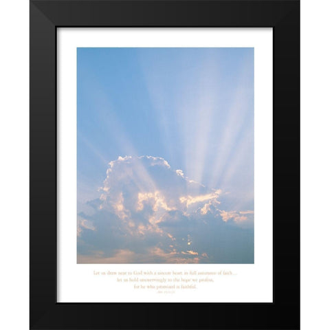 Lord in the Clouds Black Modern Wood Framed Art Print by Frontline