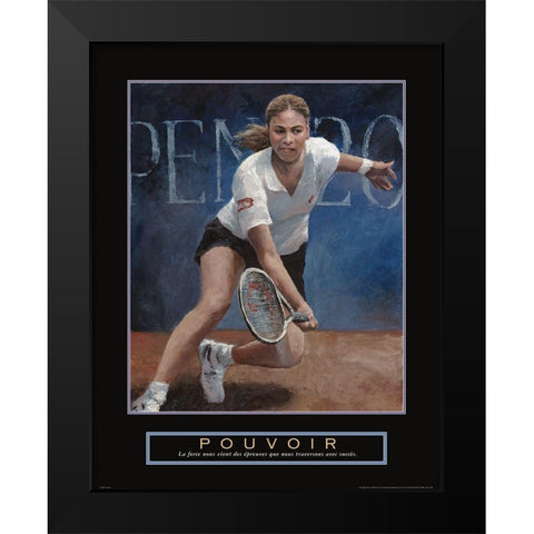 Pouvoir - Tennis Black Modern Wood Framed Art Print by Frontline