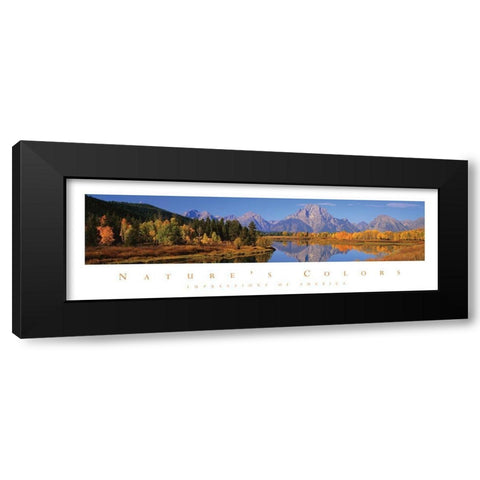 Natures Colors - Mountains Black Modern Wood Framed Art Print by Frontline