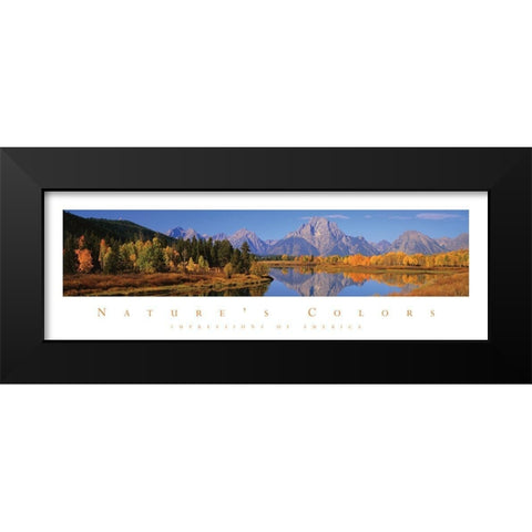 Natures Colors - Mountains Black Modern Wood Framed Art Print by Frontline