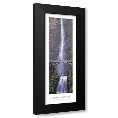 Natures Colors Waterfall Black Modern Wood Framed Art Print with Double Matting by Unknown