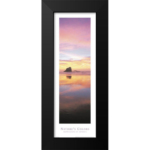 Natures Colors Beach Black Modern Wood Framed Art Print by Unknown