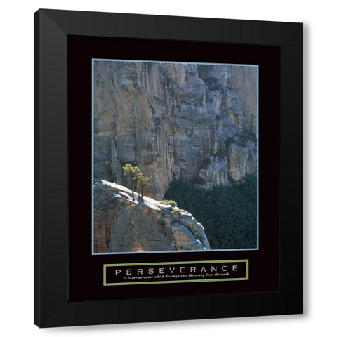 Perseverance - Canyon Black Modern Wood Framed Art Print with Double Matting by Unknown