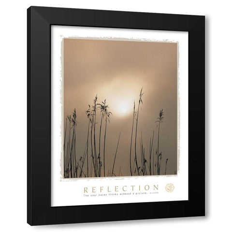 Reflection Black Modern Wood Framed Art Print with Double Matting by Frontline