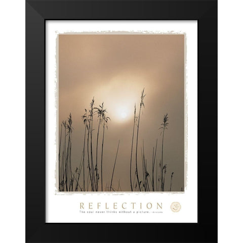 Reflection Black Modern Wood Framed Art Print by Frontline