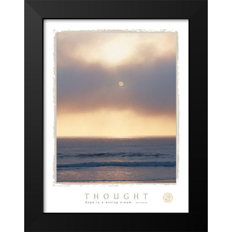 Thought Black Modern Wood Framed Art Print by Frontline
