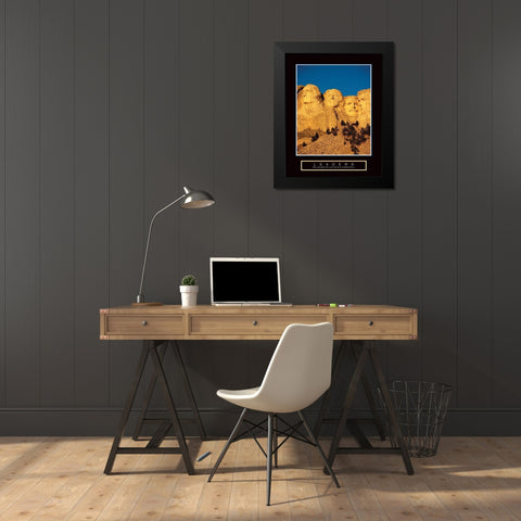 Leaders - Mt Rushmore Black Modern Wood Framed Art Print by Frontline