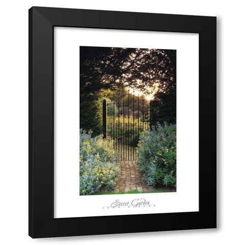 Secret Garden Black Modern Wood Framed Art Print with Double Matting by Frontline