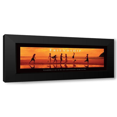 Friendship Black Modern Wood Framed Art Print with Double Matting by Frontline