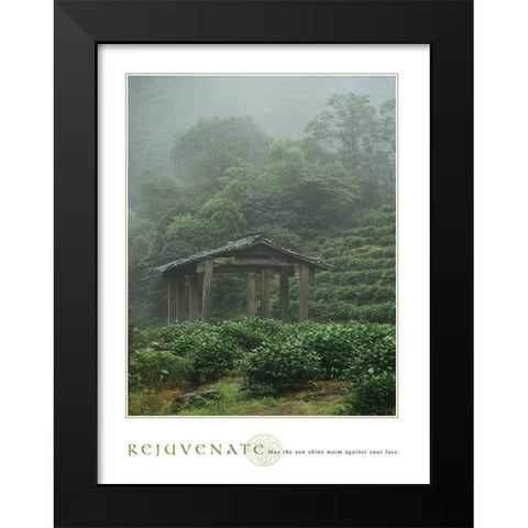 Rejuvenate - Pagoda Black Modern Wood Framed Art Print by Frontline