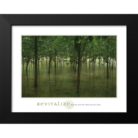 Revitalize - Forest Black Modern Wood Framed Art Print by Frontline