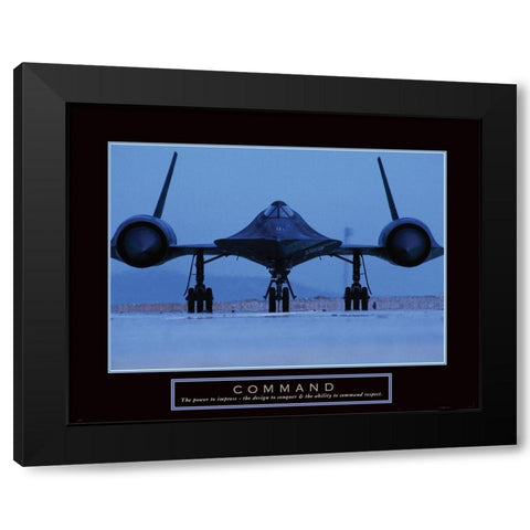 Command - Jet Black Modern Wood Framed Art Print with Double Matting by Frontline