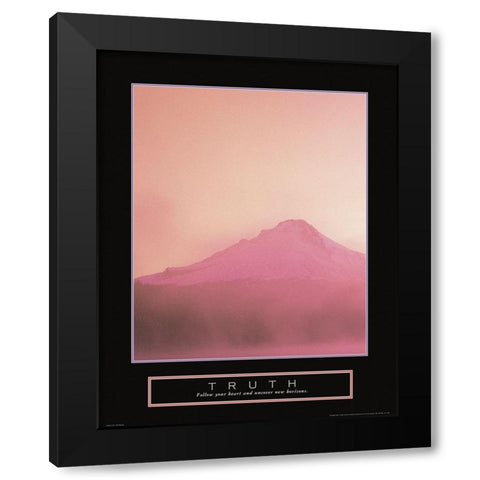 Truth - Mist Mountain Black Modern Wood Framed Art Print by Frontline