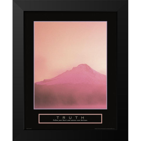 Truth - Mist Mountain Black Modern Wood Framed Art Print by Frontline