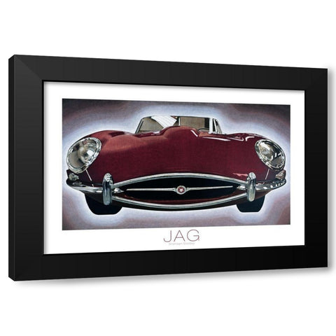 The Jag Black Modern Wood Framed Art Print with Double Matting by Frontline
