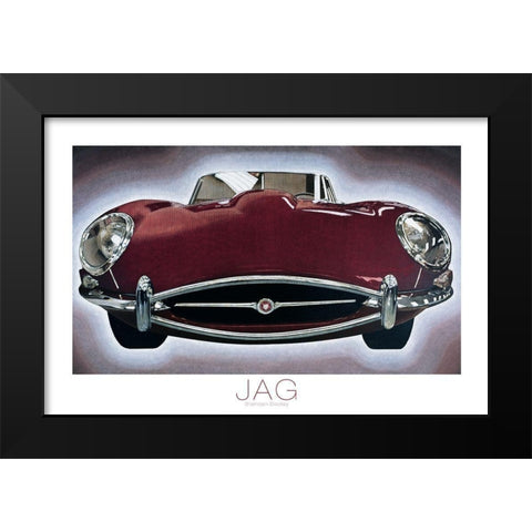 The Jag Black Modern Wood Framed Art Print by Frontline