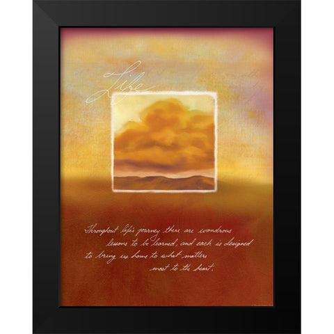 Life Inspirational Black Modern Wood Framed Art Print by Frontline