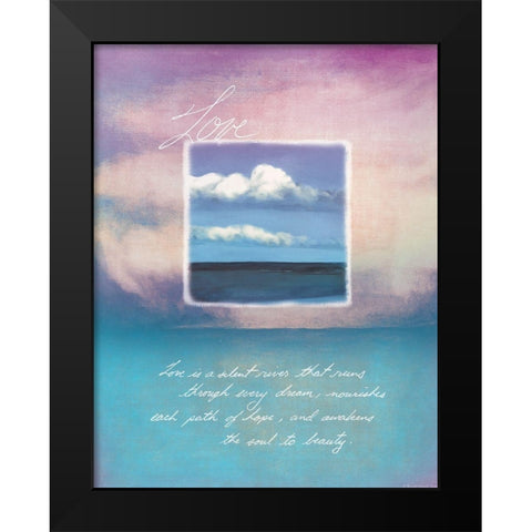 Love Inspirational Black Modern Wood Framed Art Print by Frontline