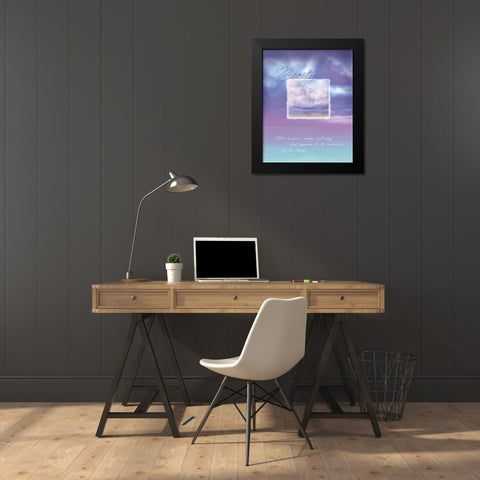 Beauty Inspirational Black Modern Wood Framed Art Print by Frontline