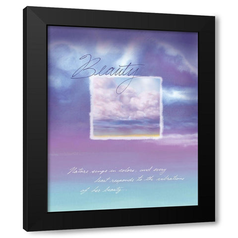 Beauty Inspirational Black Modern Wood Framed Art Print with Double Matting by Frontline