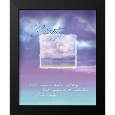 Beauty Inspirational Black Modern Wood Framed Art Print by Frontline