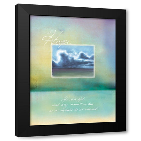 Hope Inspirational Black Modern Wood Framed Art Print by Frontline
