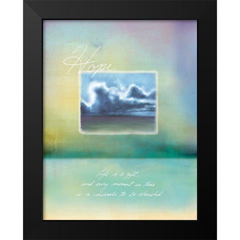 Hope Inspirational Black Modern Wood Framed Art Print by Frontline
