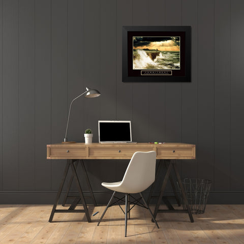Commitment - Couple Black Modern Wood Framed Art Print by Frontline