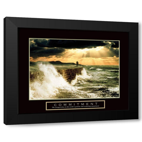 Commitment - Couple Black Modern Wood Framed Art Print by Frontline