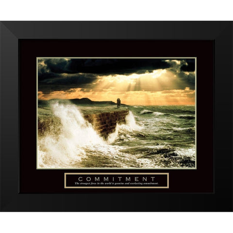 Commitment - Couple Black Modern Wood Framed Art Print by Frontline