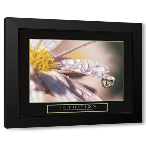 Intuition - Dewdrop Black Modern Wood Framed Art Print by Frontline