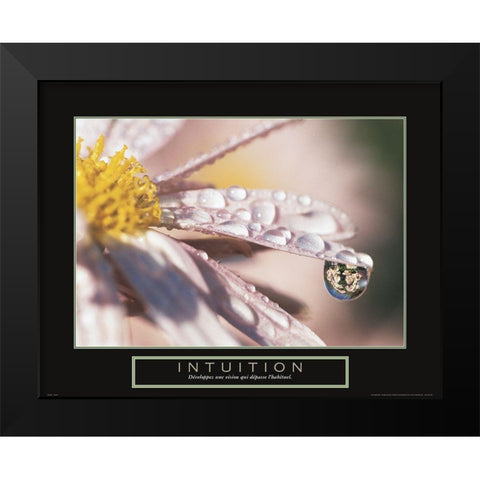 Intuition - Dewdrop Black Modern Wood Framed Art Print by Frontline
