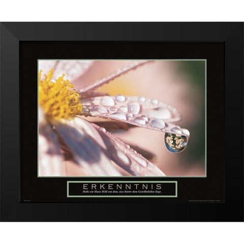 Erkenntnis Black Modern Wood Framed Art Print by Frontline