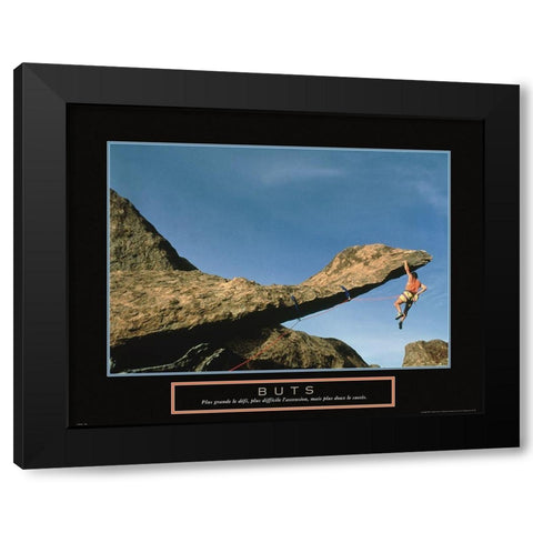 Buts - Cliffhanger Black Modern Wood Framed Art Print by Frontline