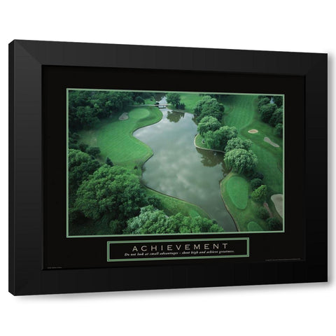 Achievement - golf Black Modern Wood Framed Art Print with Double Matting by Frontline