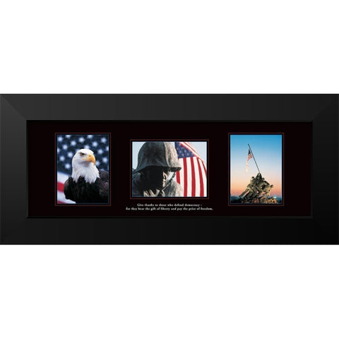 The Marines Black Modern Wood Framed Art Print by Frontline
