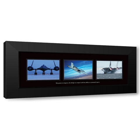Airpower Black Modern Wood Framed Art Print by Frontline