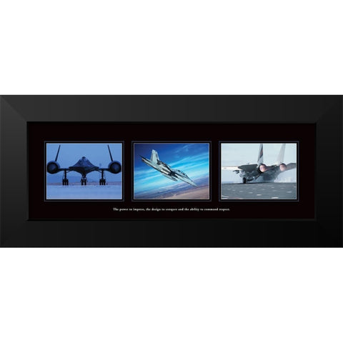Airpower Black Modern Wood Framed Art Print by Frontline
