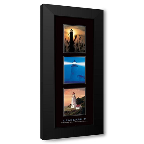 Lighthouse Tryp Black Modern Wood Framed Art Print with Double Matting by Frontline