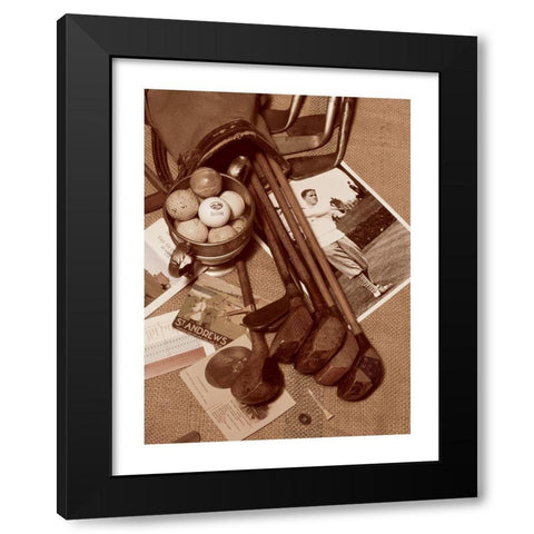 Temnnis Memorabilia Black Modern Wood Framed Art Print with Double Matting by Frontline