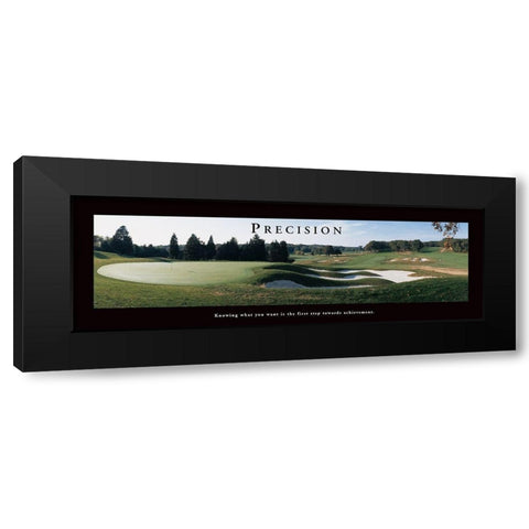 Precision - Golf Black Modern Wood Framed Art Print by Frontline