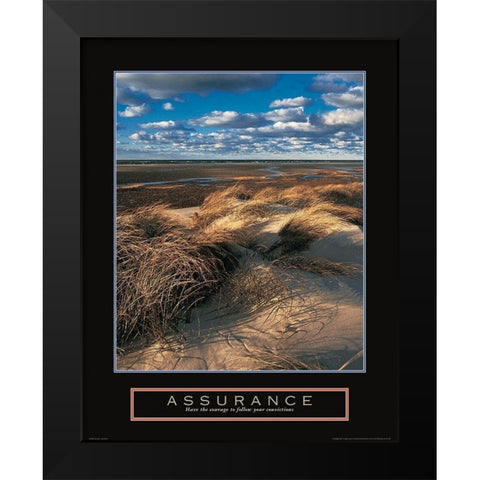 Assurance - Beach Grass Black Modern Wood Framed Art Print by Frontline