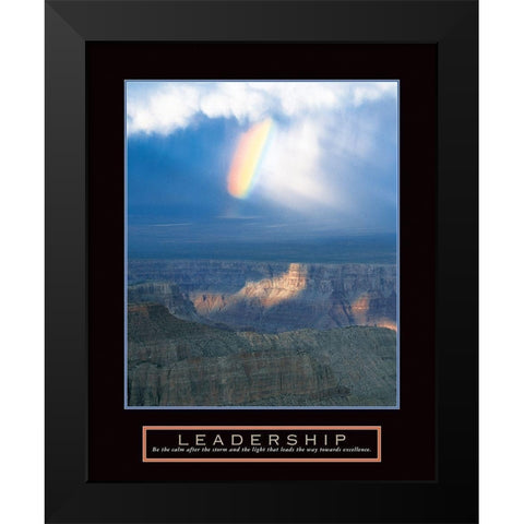 Leadership - Rainbow Black Modern Wood Framed Art Print by Frontline