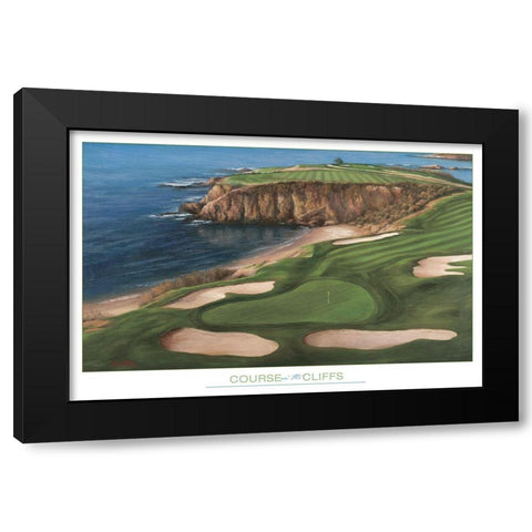 Course on the Cliffs Black Modern Wood Framed Art Print by Frontline