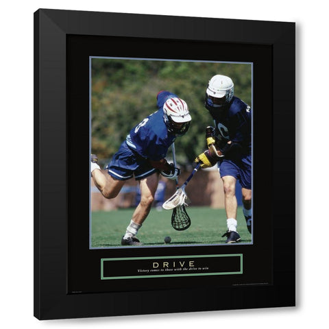 Drive - LaCrosse Black Modern Wood Framed Art Print with Double Matting by Frontline