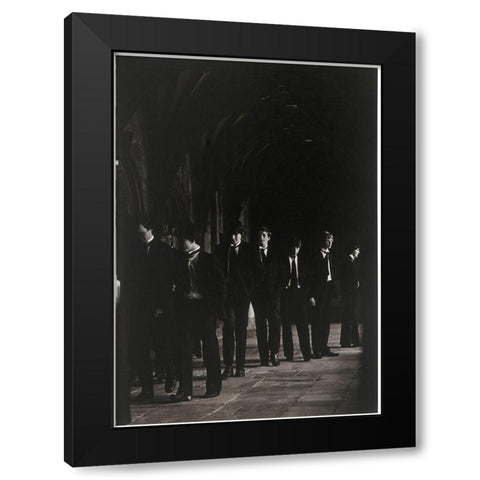 Waiting in the Hall II Black Modern Wood Framed Art Print with Double Matting by Unknown