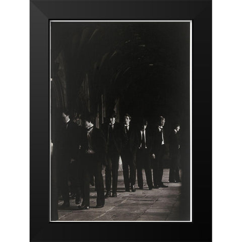 Waiting in the Hall II Black Modern Wood Framed Art Print by Unknown